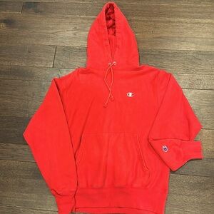 Champion red hoodie size M